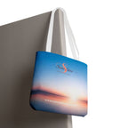 Sunset Beach Tote Bag — Sweet Skies Logo AOP Carryall