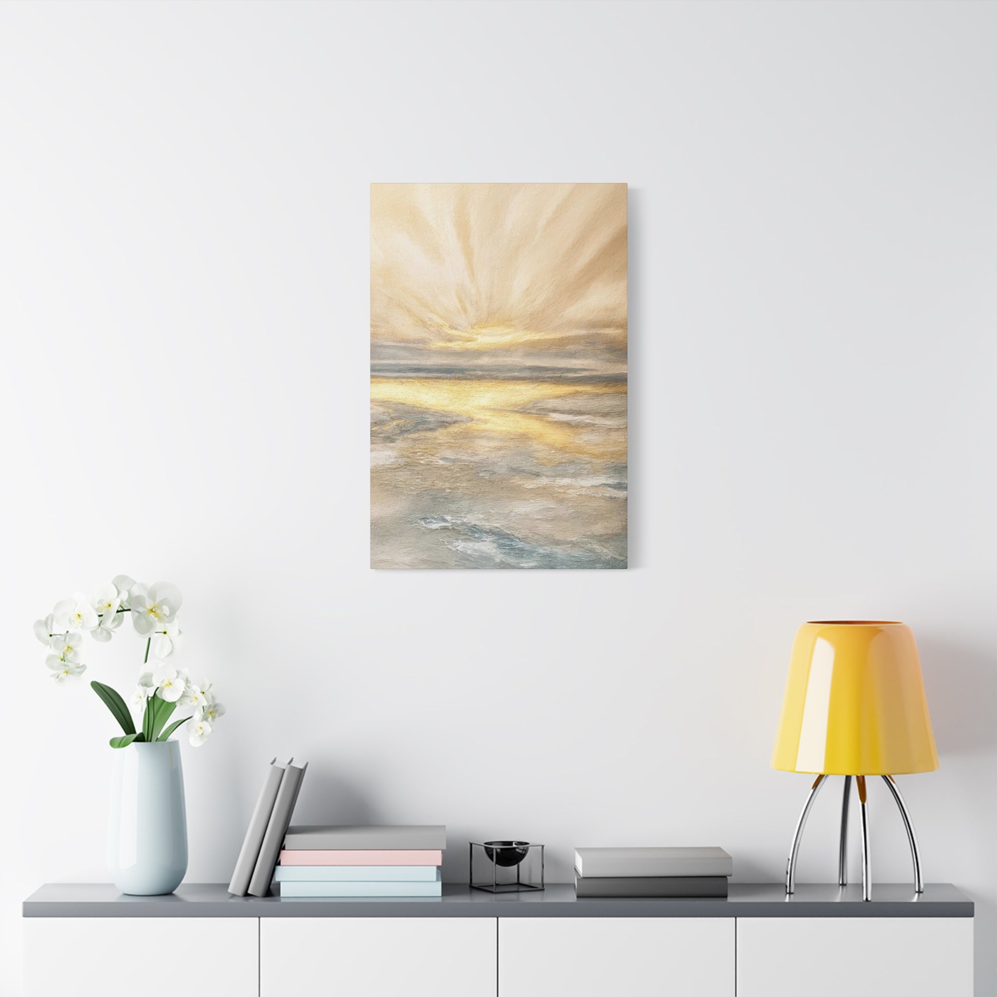 Golden Sunrise Seascape Canvas