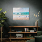 Seaside Waves Matte Canvas Print — Tranquil Beach Wall Art, Stretched 1.25"