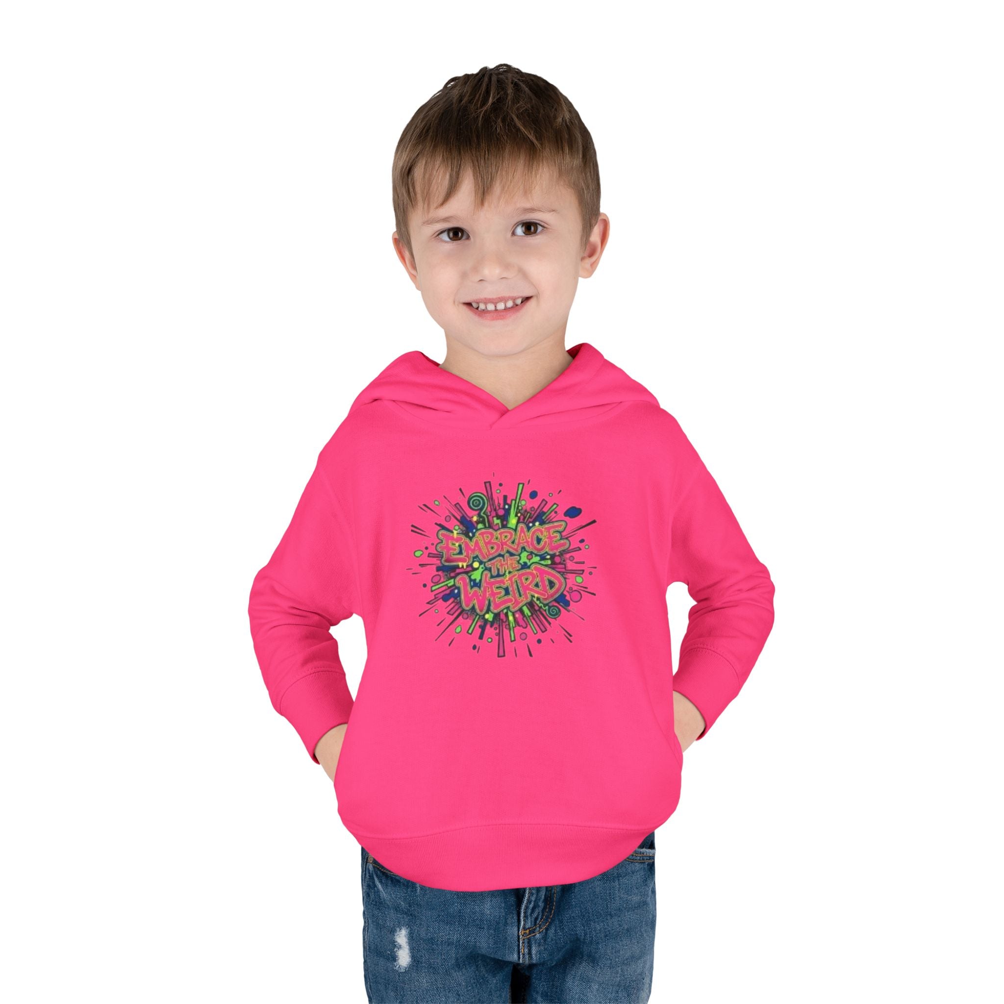 Toddler Hoodie — 'Dance Like a Weird' Colorful Graffiti Pullover