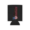 Can Cooler - 'Merica Peace Sign Patriotic Beer Koozie for 4th of July
