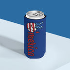 Slim Can Cooler — 'Merica Patriotic Peace Sign Design (4th of July, Memorial Day)