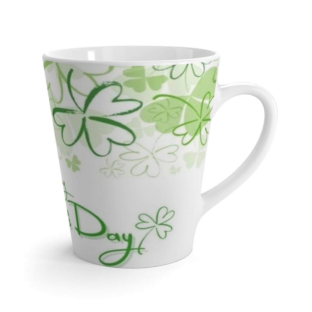 St. Patrick’s Day Latte Mug – Green Shamrock Happy Patrick’s Day Coffee Cup