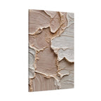 Neutral Textured Abstract Canvas Print — Beige & Cream Wall Art, Matte Stretched 1.25"