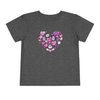 Toddler Tee — Pink Heart Doodle Design (Love, Kisses & Cute Icons)
