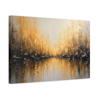 Abstract Gold Landscape Canvas Wall Art — Matte Stretched 1.25"