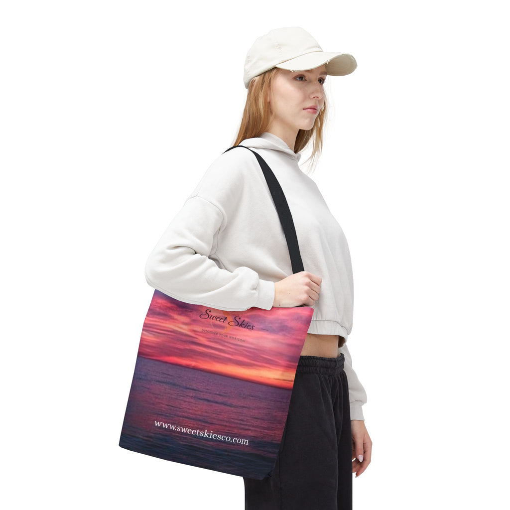 Sunset Beach Tote Bag – "Sweet Skies" Scenic All-Over Print