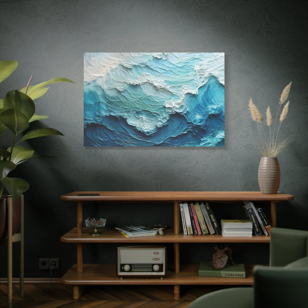 Ocean Waves Texture Matte Canvas Print