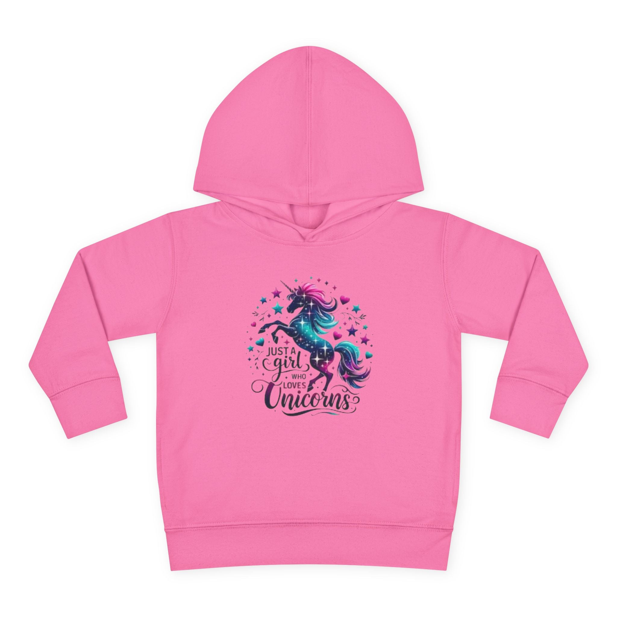 Toddler Hoodie — "Just a Girl Who Loves Unicorns" Cute Unicorn Pullover for Kids