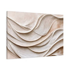 Neutral Abstract Wave Texture Matte Canvas Wall Art