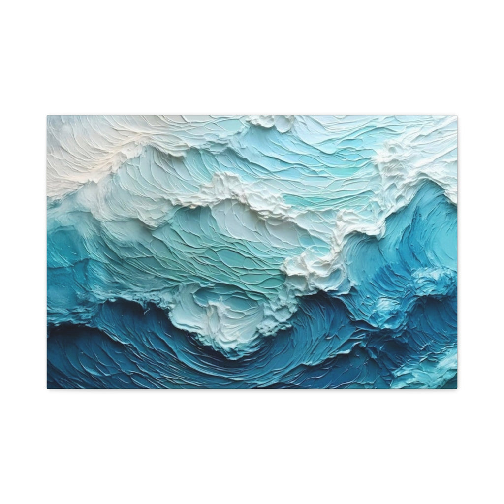 Ocean Waves Texture Matte Canvas Print