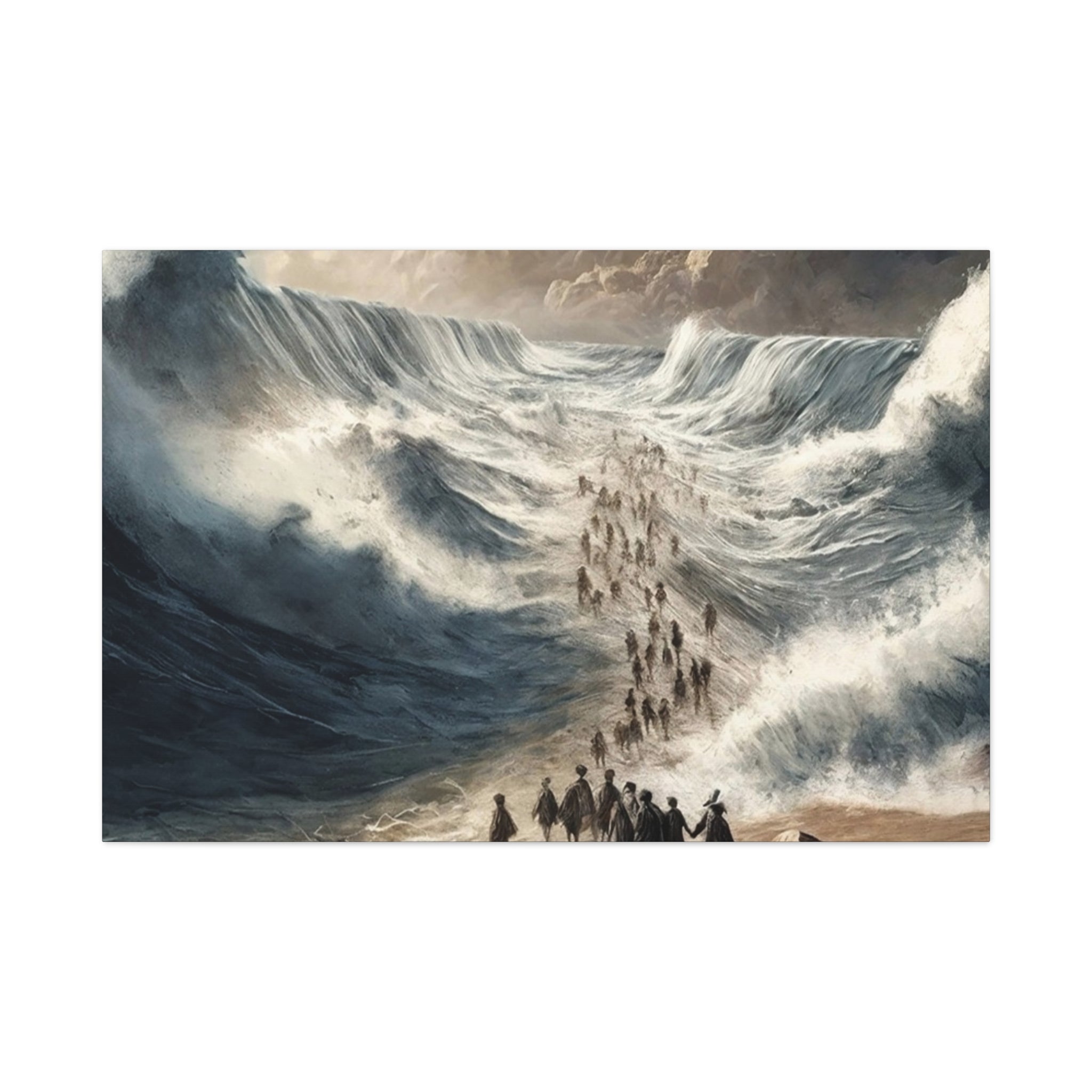 Biblical Exodus Wall Canvas — Parting of the Red Sea Matte Stretched Canvas