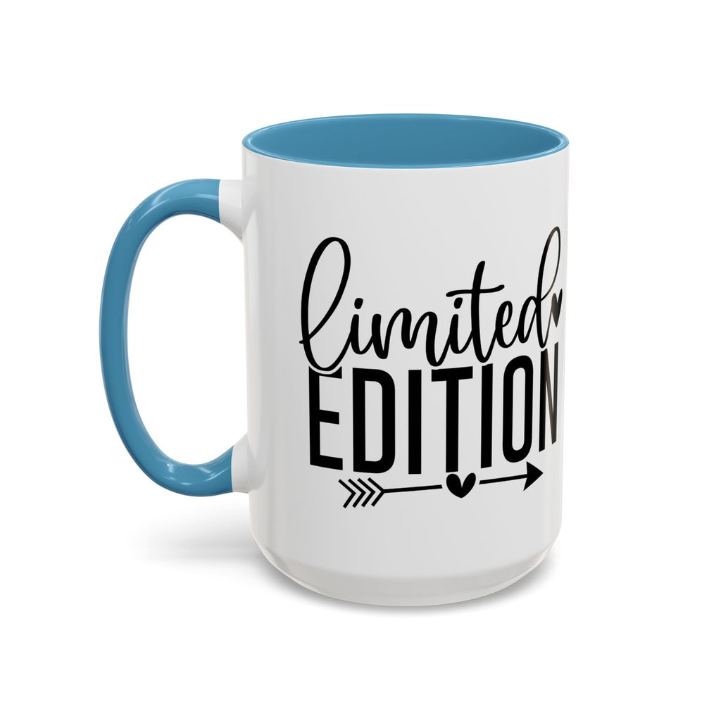 Limited Edition Accent Coffee Mug — Pink Interior, 'Limited Edition' Graphic (11/15oz)