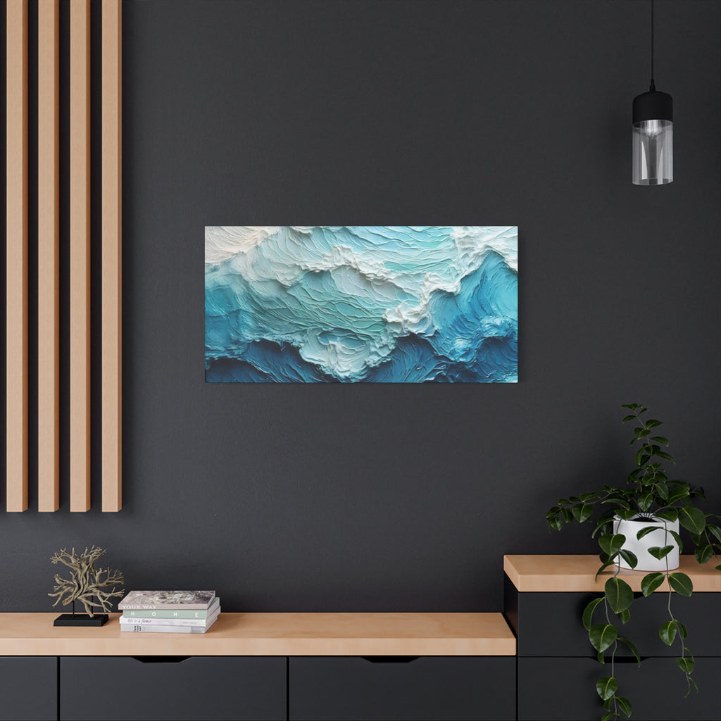 Ocean Waves Texture Matte Canvas Print