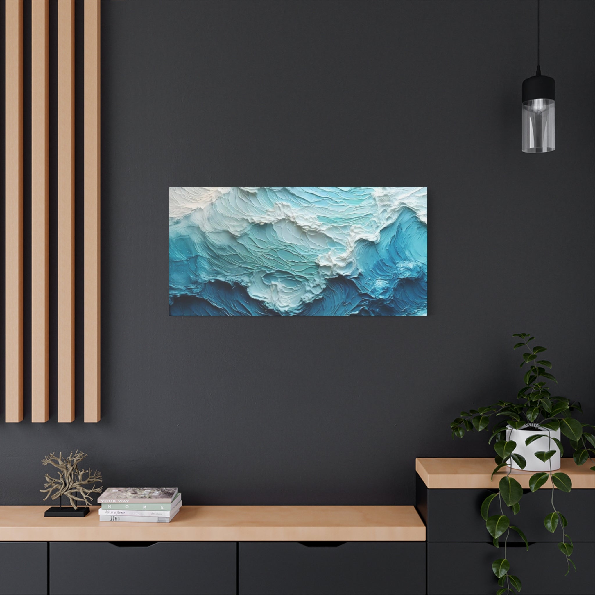 Ocean Waves Texture Matte Canvas Print