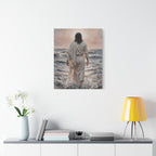 Jesus Walking on Water Matte Canvas Print
