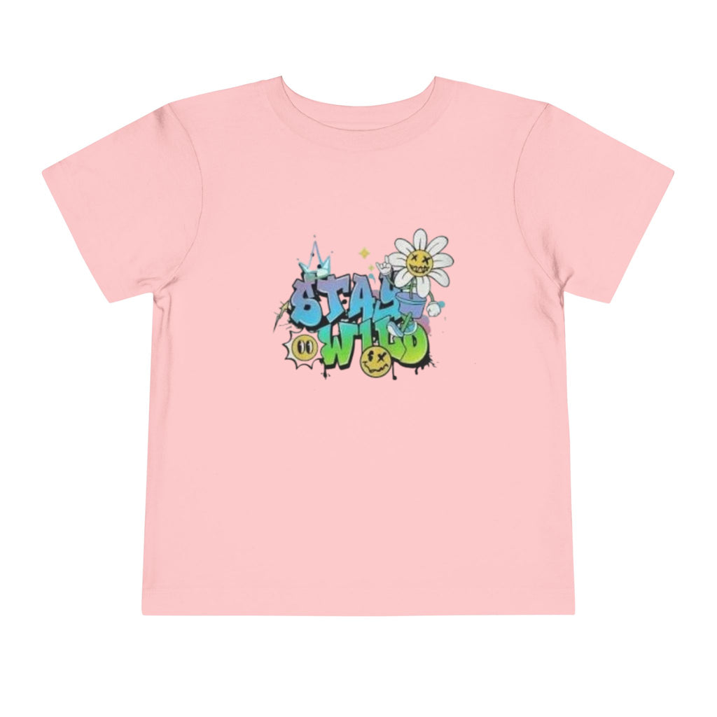 Toddler Tee - "Stay Wild" Graffiti Daisy Cute Kids T-Shirt