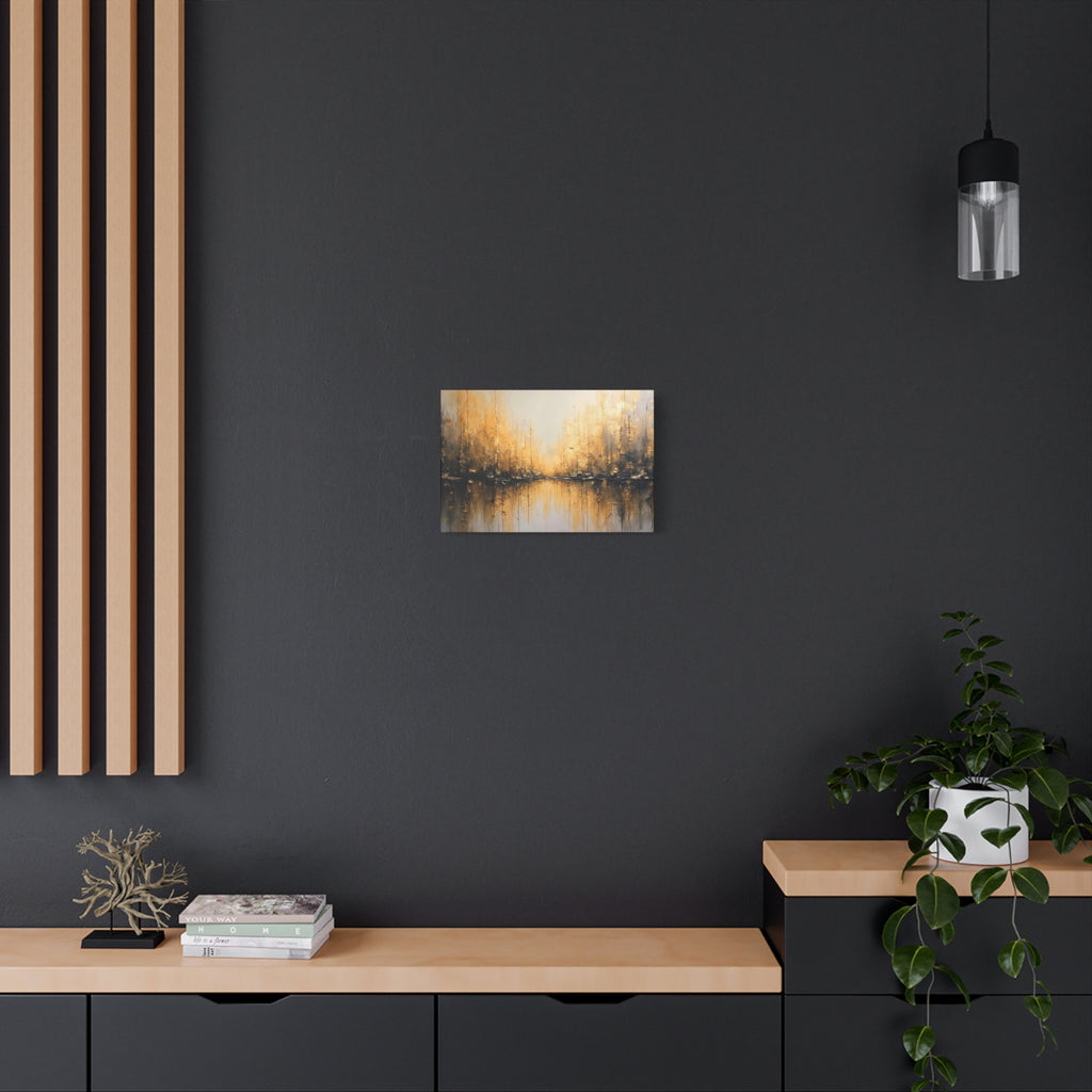Abstract Gold Landscape Canvas Wall Art — Matte Stretched 1.25"