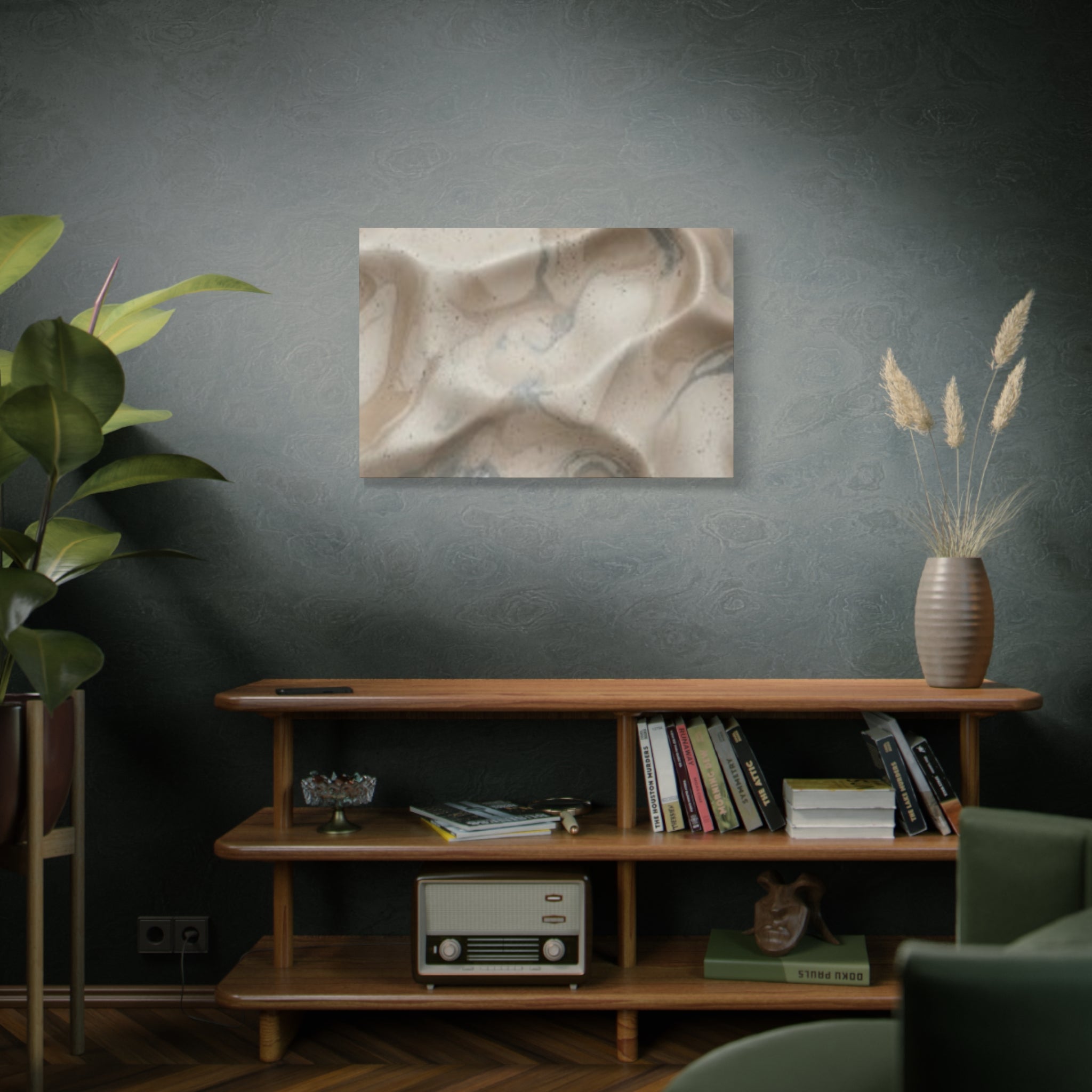 Abstract Neutral Marble Canvas Wall Art — Matte Stretched 1.25"