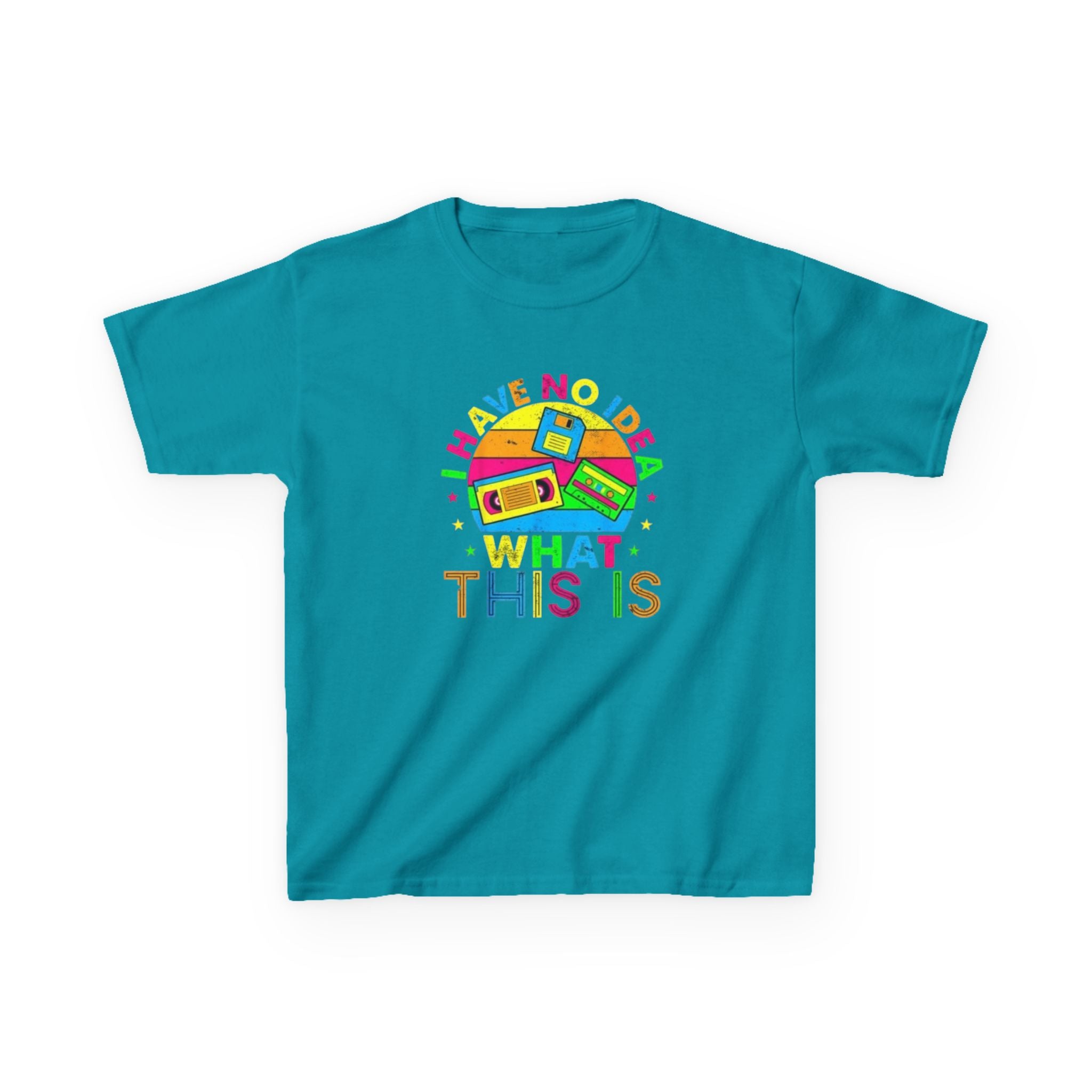 Kids T-Shirt — "I Have No Idea What This Is" Colorful Retro Toy Graphic