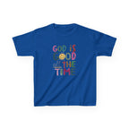 Kids Tee — "God Is Good All The Time" Colorful Faith Graphic