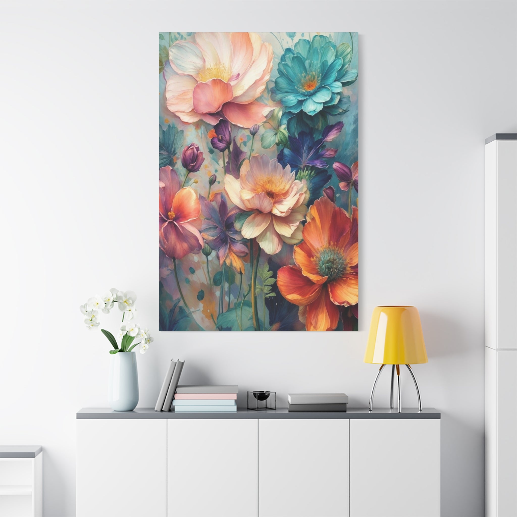 Floral Dreamscape Matte Canvas Print — Stretched 1.25"
