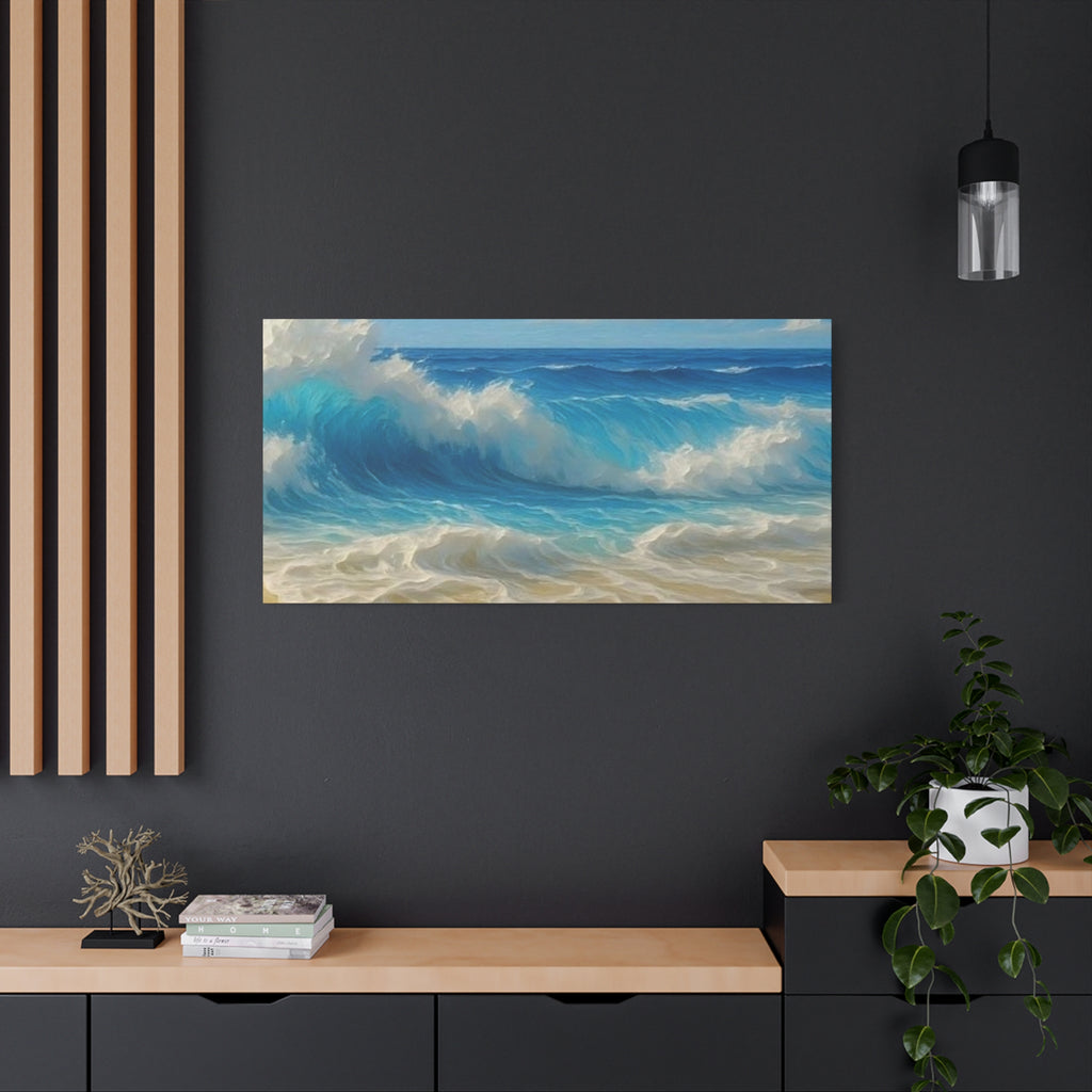 Sunny Beach Waves-Matte Canvas, Stretched, 1.25"