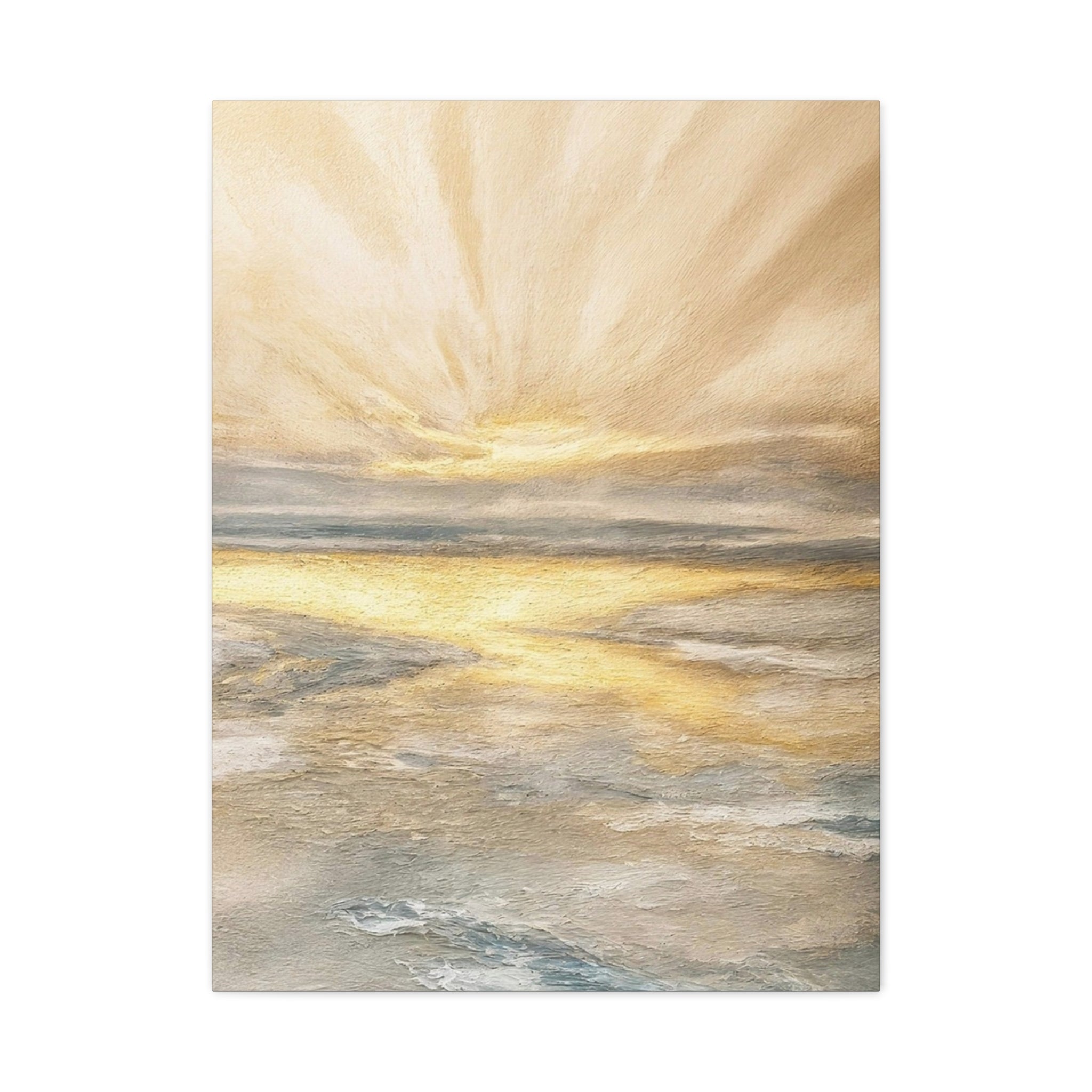 Golden Sunrise Seascape Canvas