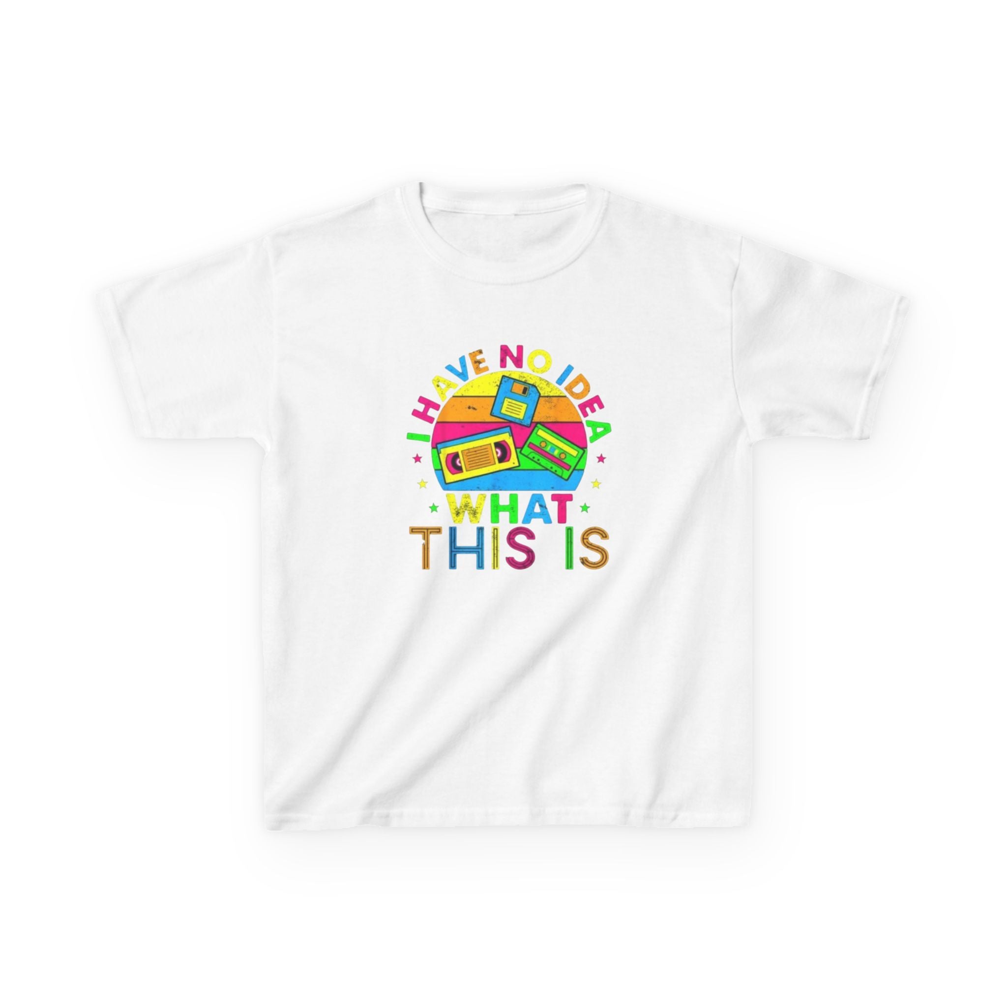 Kids T-Shirt — "I Have No Idea What This Is" Colorful Retro Toy Graphic