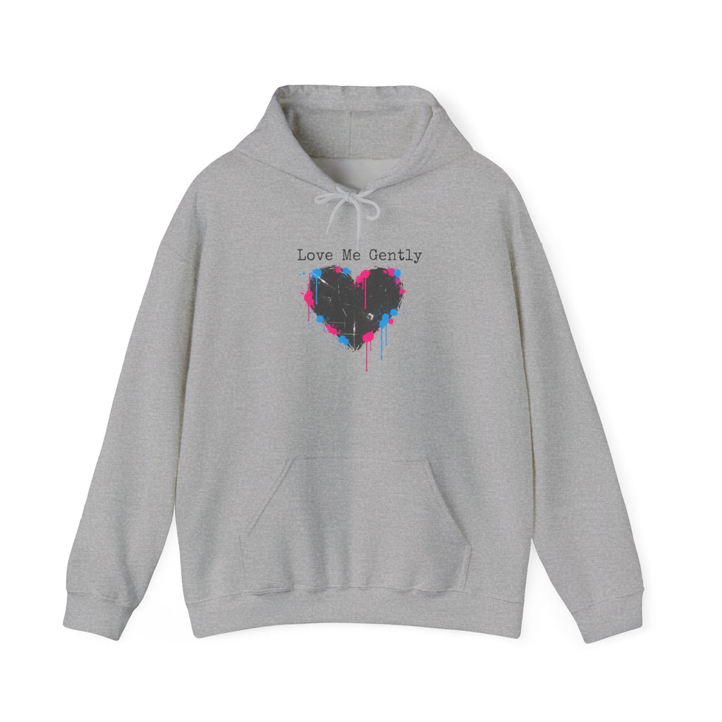Distressed Drip Heart Hoodie | Soft Grunge Hearts, punk heart design