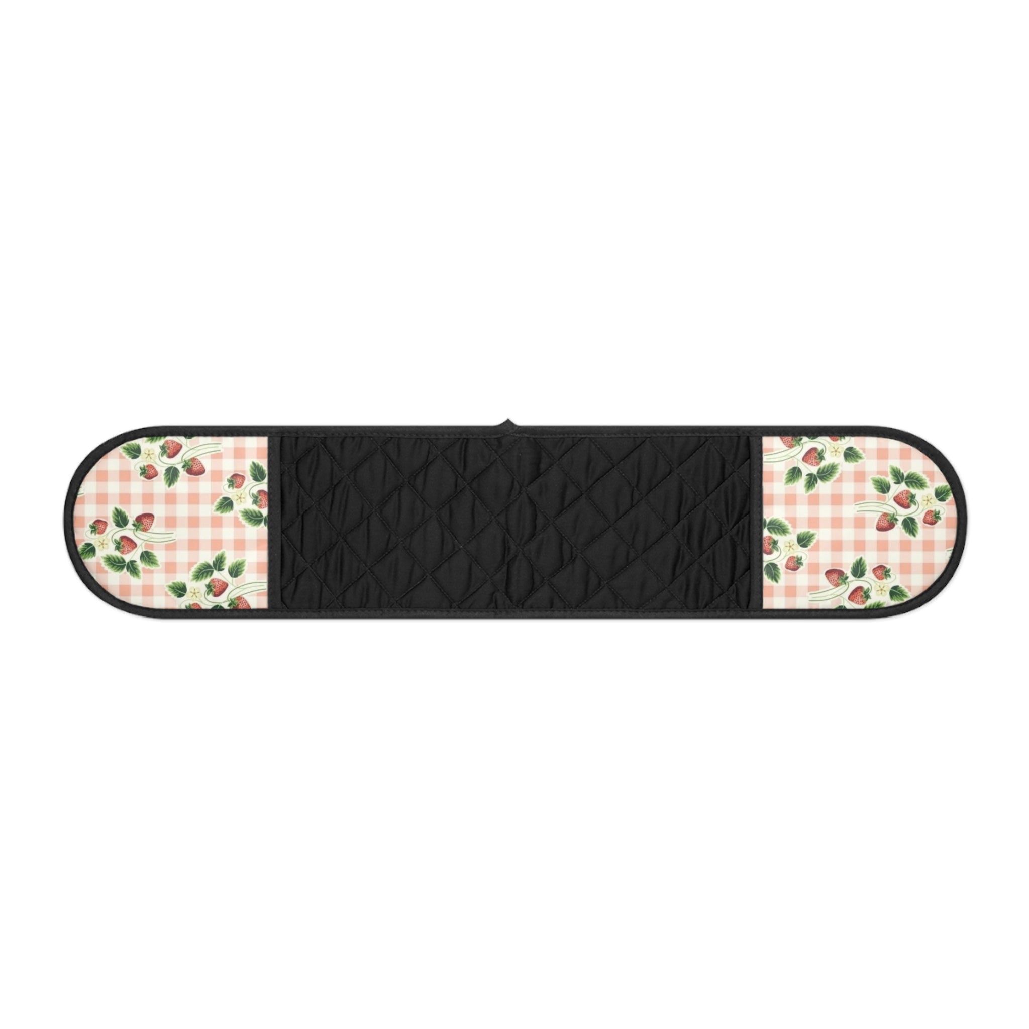 Floral Gingham Oven Mitts - Double Handle Heat-Resistant Pot Holder