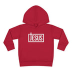 Toddler Jesus Hoodie – Kids Faith Pullover Fleece with 'JESUS' Box Logo