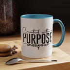 Created with a Purpose Ceramic Mug — Inspirational Ephesians 2:10 Coffee Cup