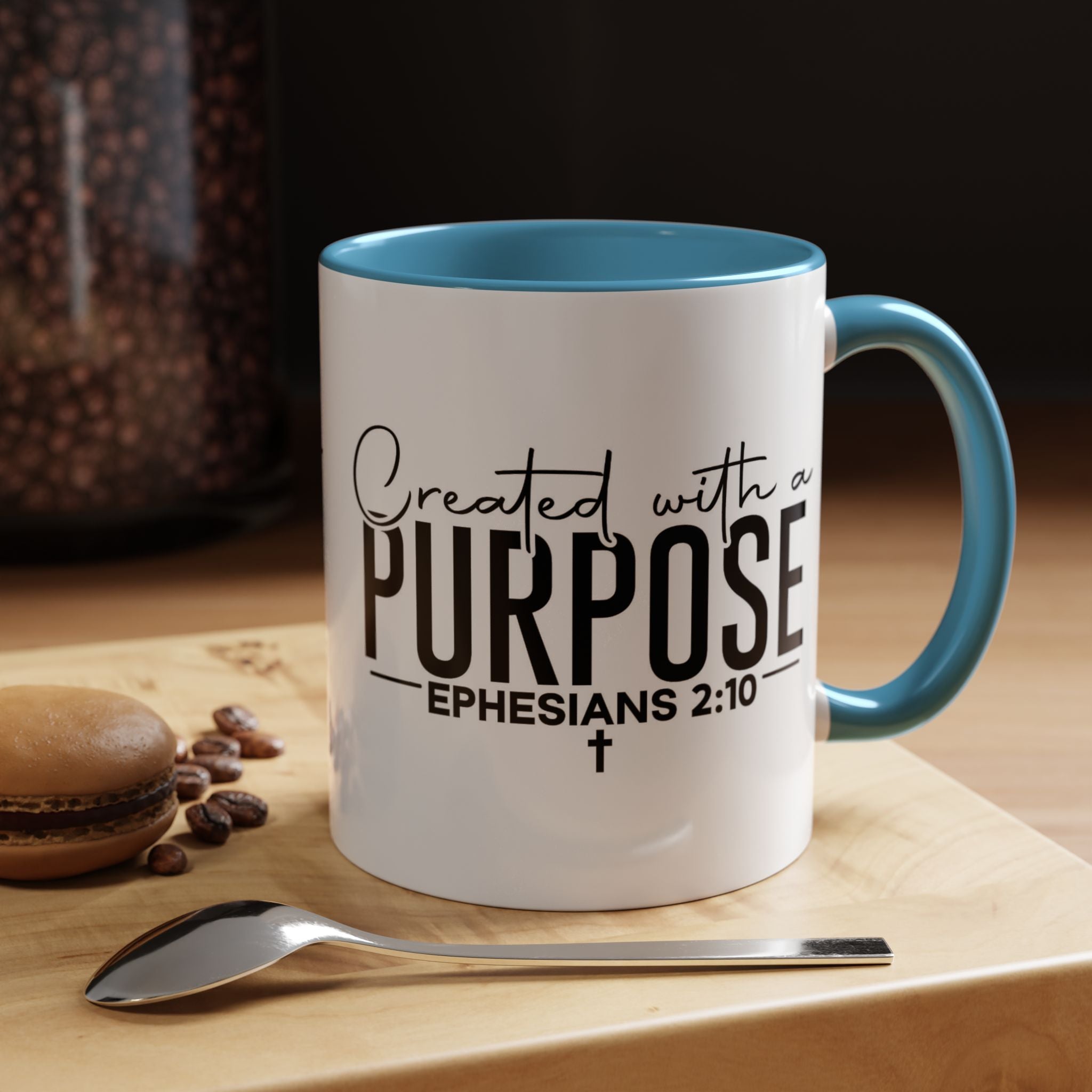 Created with a Purpose Ceramic Mug — Inspirational Ephesians 2:10 Coffee Cup