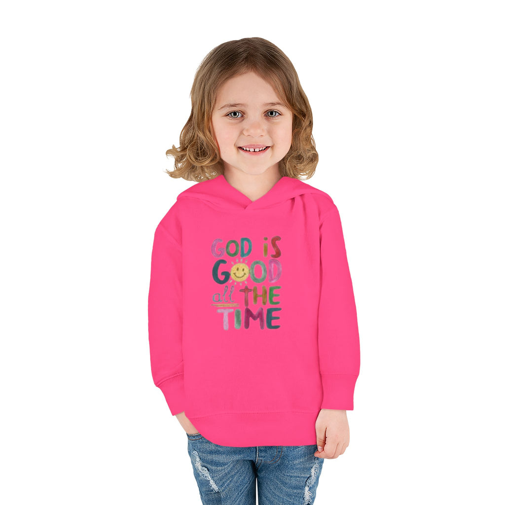 Toddler Hoodie — "God Is Good All The Time" Cute Faith Pullover