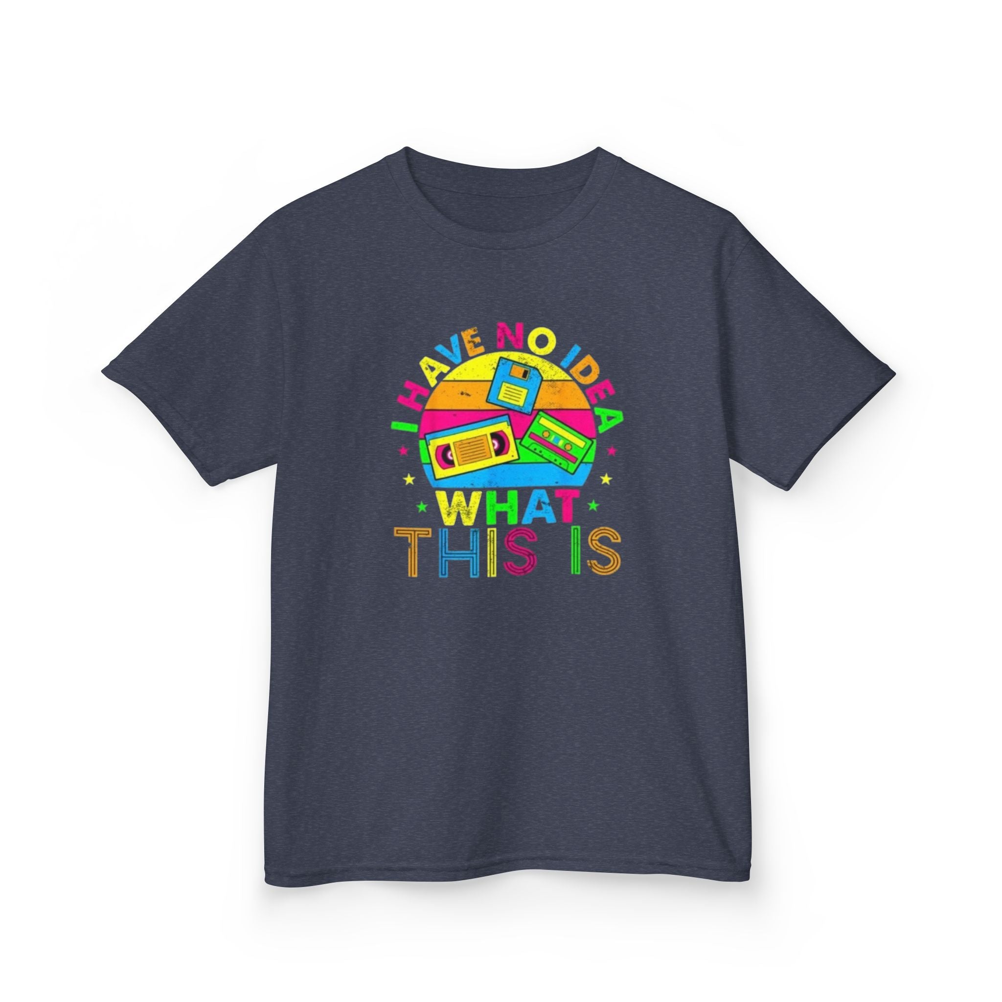 Kids T-Shirt — "I Have No Idea What This Is" Colorful Retro Toy Graphic
