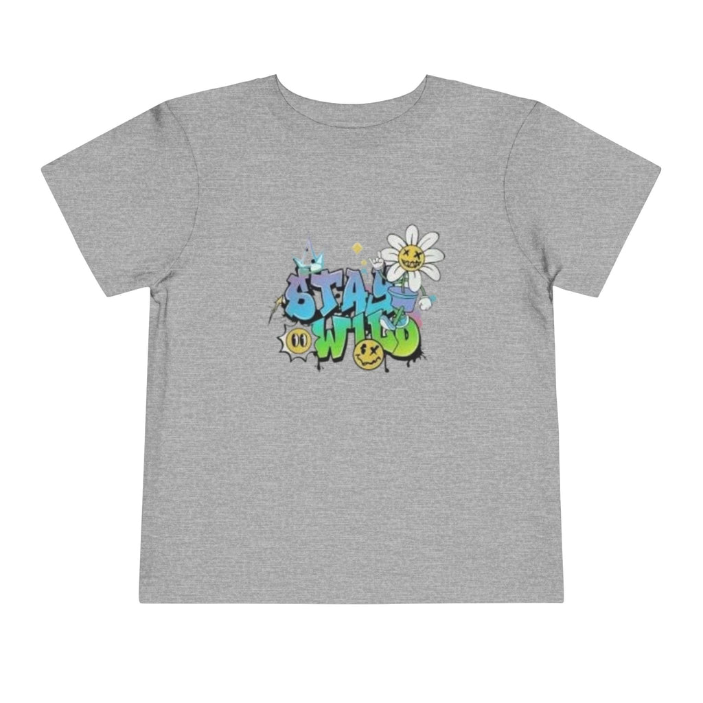 Toddler Tee - "Stay Wild" Graffiti Daisy Cute Kids T-Shirt