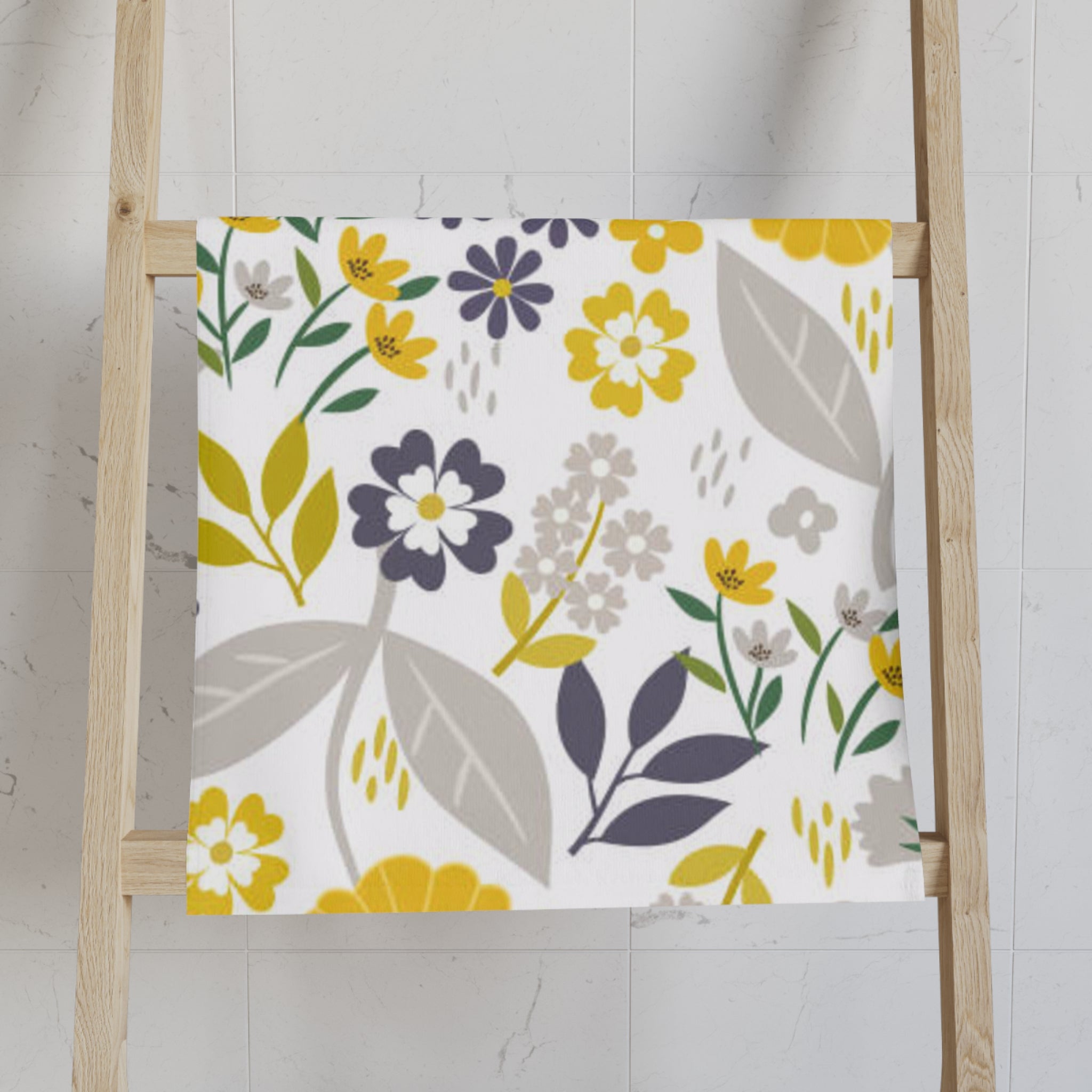 Floral Yellow Garden Hand Towel