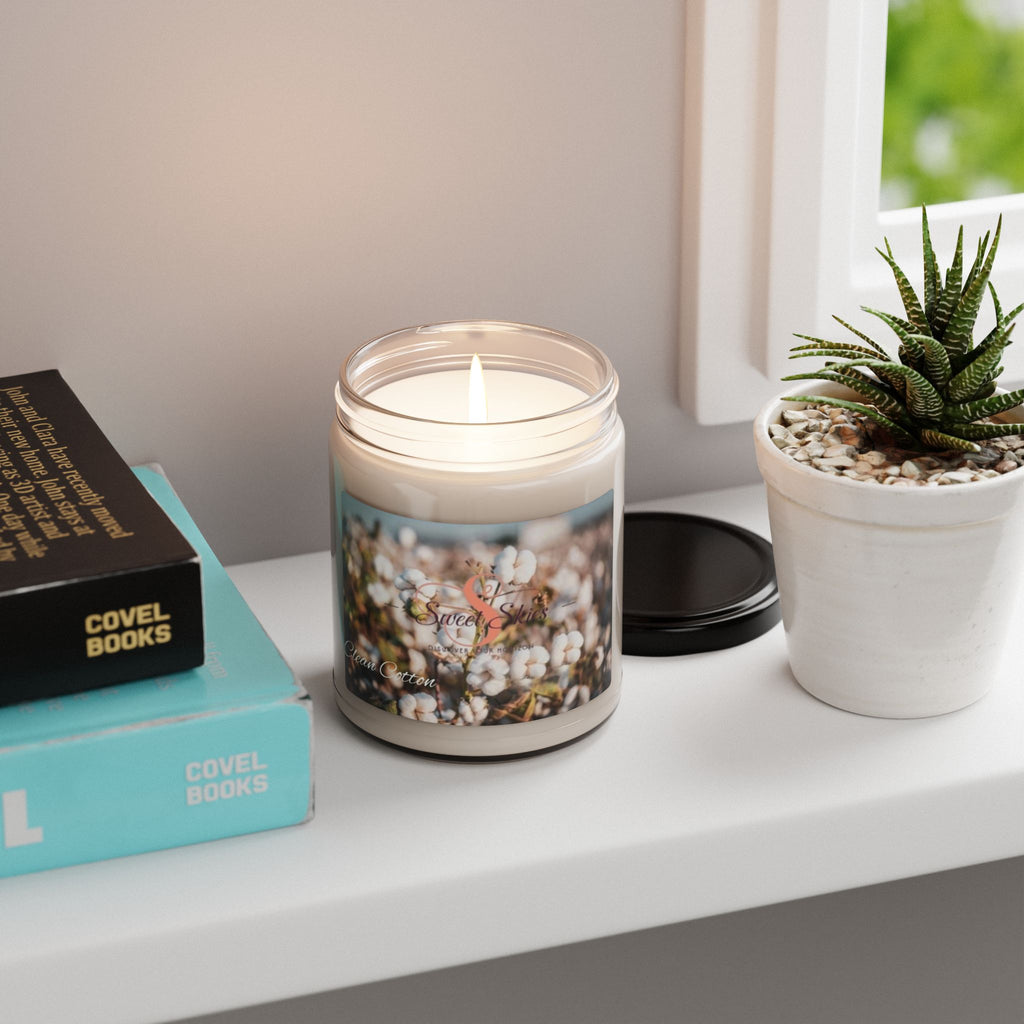 Cotton Blossom Scented Soy Candle — 9oz Jar (Sweet Scent)