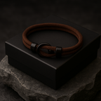 Brown Rope Bracelet – Men’s Minimalist Bracelet with Black Magnetic Clasp-2