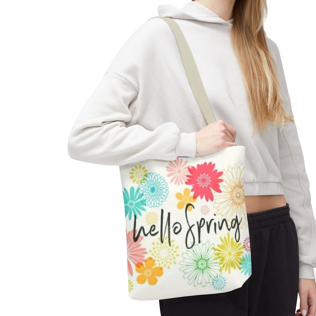 Hello Spring Floral Tote