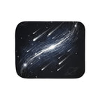 Galaxy Meteor Shower Sherpa Blanket — Cozy Space-Themed Throw