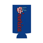 Slim Can Cooler — 'Merica Patriotic Peace Sign Design (4th of July, Memorial Day)