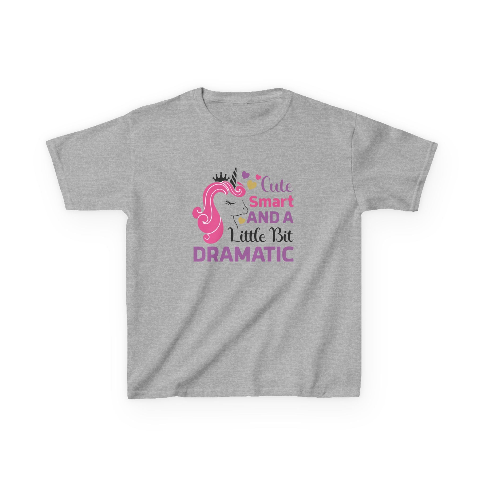 Kids T-Shirt — Cute Smart And A Little Bit Dramatic Unicorn Tee