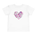 Toddler Tee — Pink Heart Doodle Design (Love, Kisses & Cute Icons)