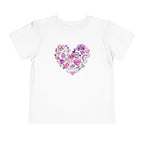 Toddler Tee — Pink Heart Doodle Design (Love, Kisses & Cute Icons)