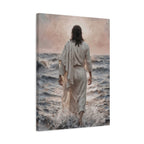 Jesus Walking on Water Matte Canvas Print