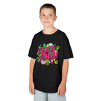 Kids T‑Shirt — "Just Vibes" Neon Graffiti Graphic Tee for Playful, Trendy Kids