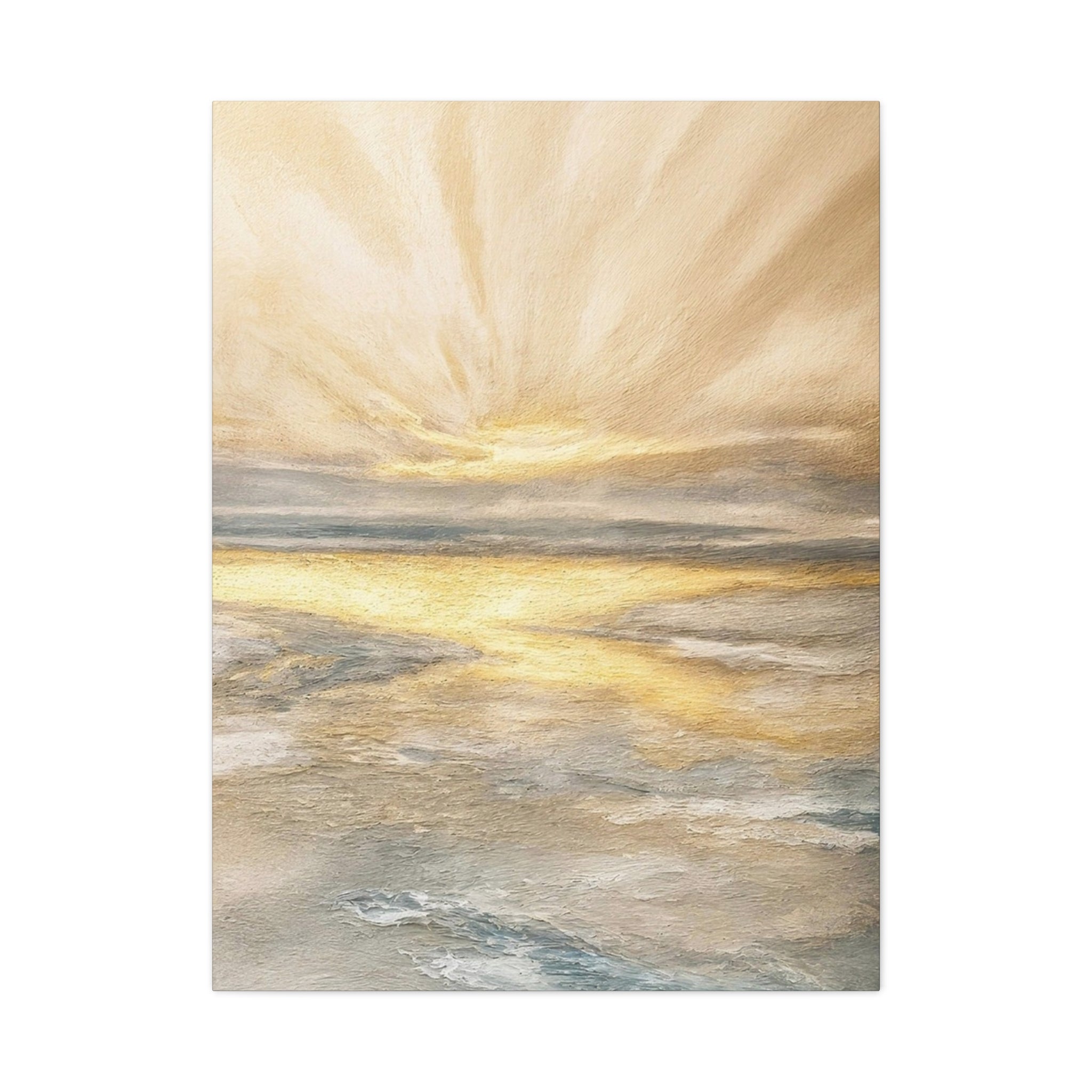 Golden Sunrise Seascape Canvas