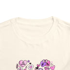 Toddler Tee — Pink Heart Doodle Design (Love, Kisses & Cute Icons)